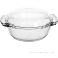 1L Clear crystal Glass Bowl With Cover Clear